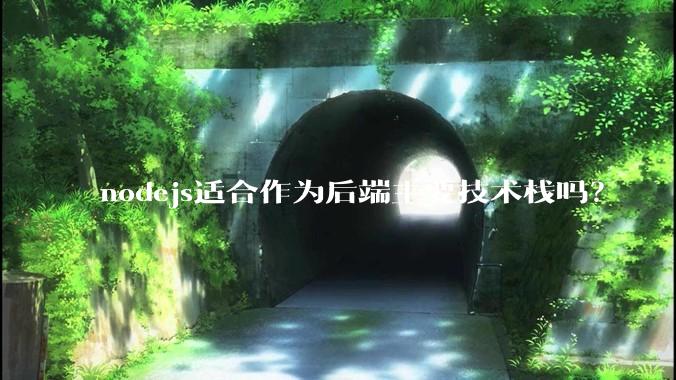 nodejs适合作为后端主要技术栈吗？