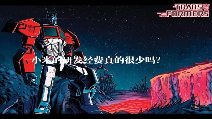 小米的研发经费真的很少吗？