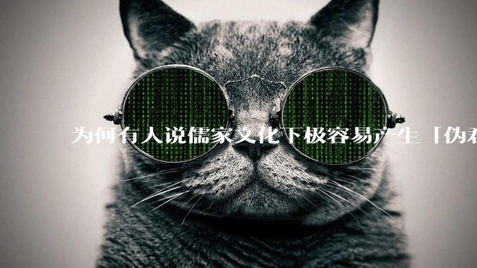 为何有人说儒家文化下极容易产生「伪君子」？它的道德教化不是以平等和尊重的为前提的吗？