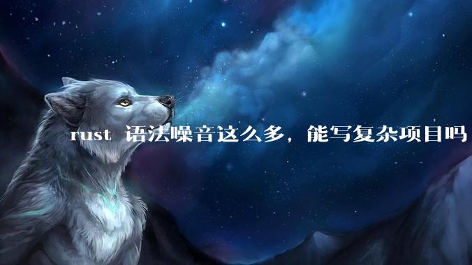 rust 语法噪音这么多, 能写复杂项目吗?