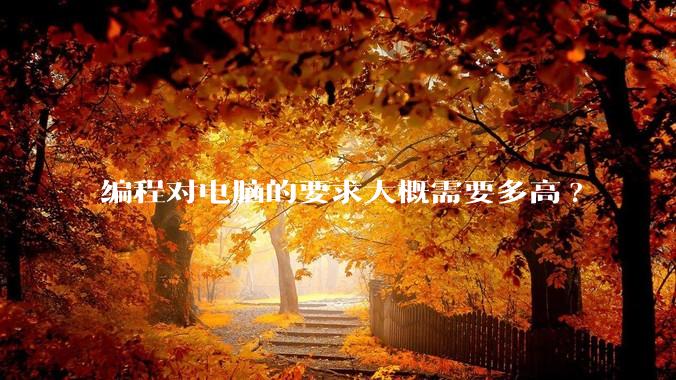 编程对电脑的要求大概需要多高?
