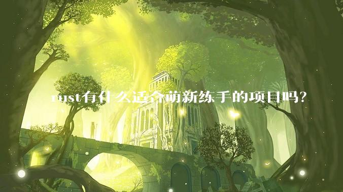 rust有什么适合萌新练手的项目吗？