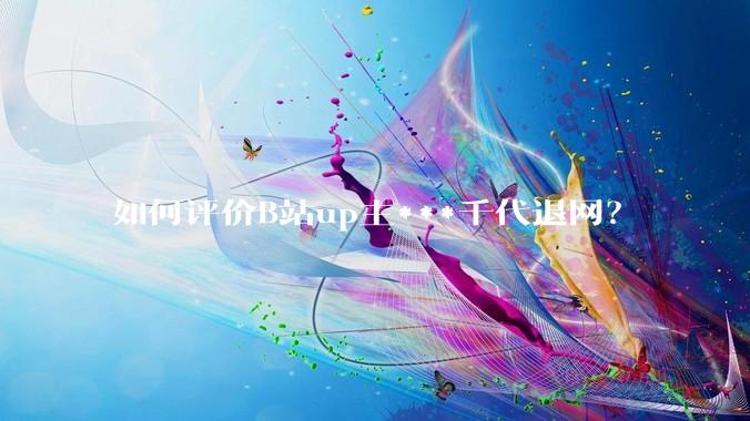 如何评价B站up主***千代退网？