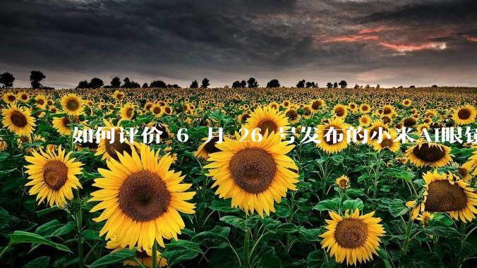 如何评价 6 月 26 号发布的小米AI眼镜？
